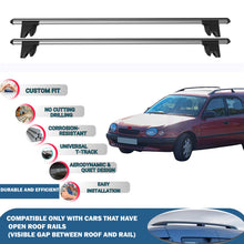 Lockable Roof Rack Cross Bars for Toyota Corolla SW 1998-1999 | Heavy Duty Rail Carrier 2 Pcs Grey
