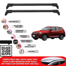 Roof Bars for Bmw X3 F25 2010-2017 Lockable Roof Rack Cross Bars 2 Pcs Black