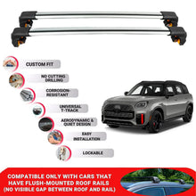 Premium Roof Bars For Mini Countryman 2025+ Roof Rack Cross Bars Secure Grey