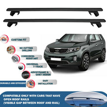 Roof Rack Cross Bars for Kia Sorento XM 2012-2020 Rail Carrier for Roof Tents 2 Pcs Black
