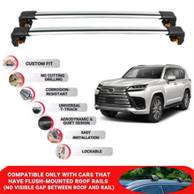 Premium Roof Bars For Lexus LX Series LX600 J310 2022+ Roof Rack Cross Bars Grey