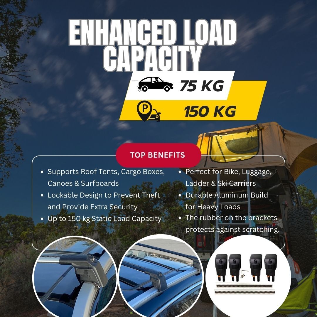 Roof Bars Rack for Hyundai I30 Tourer (PD) 2017+ Lockable Rail Carrier 2 Pcs Grey