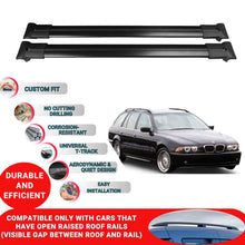 Roof Racks Cross Bars For Bmw 5 Series Estate/Touring E39 1995-2003 2 Pcs Black