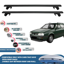 Roof Rack Cross Bars for Volkswagen Golf III Variant 1994-1998 Rail Carrier for Roof Tents 2 Pcs Black