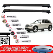 Roof Rack Cross Bars for Infiniti Fx 2004-2013 Lockable Roof Bars 2 Pcs Black
