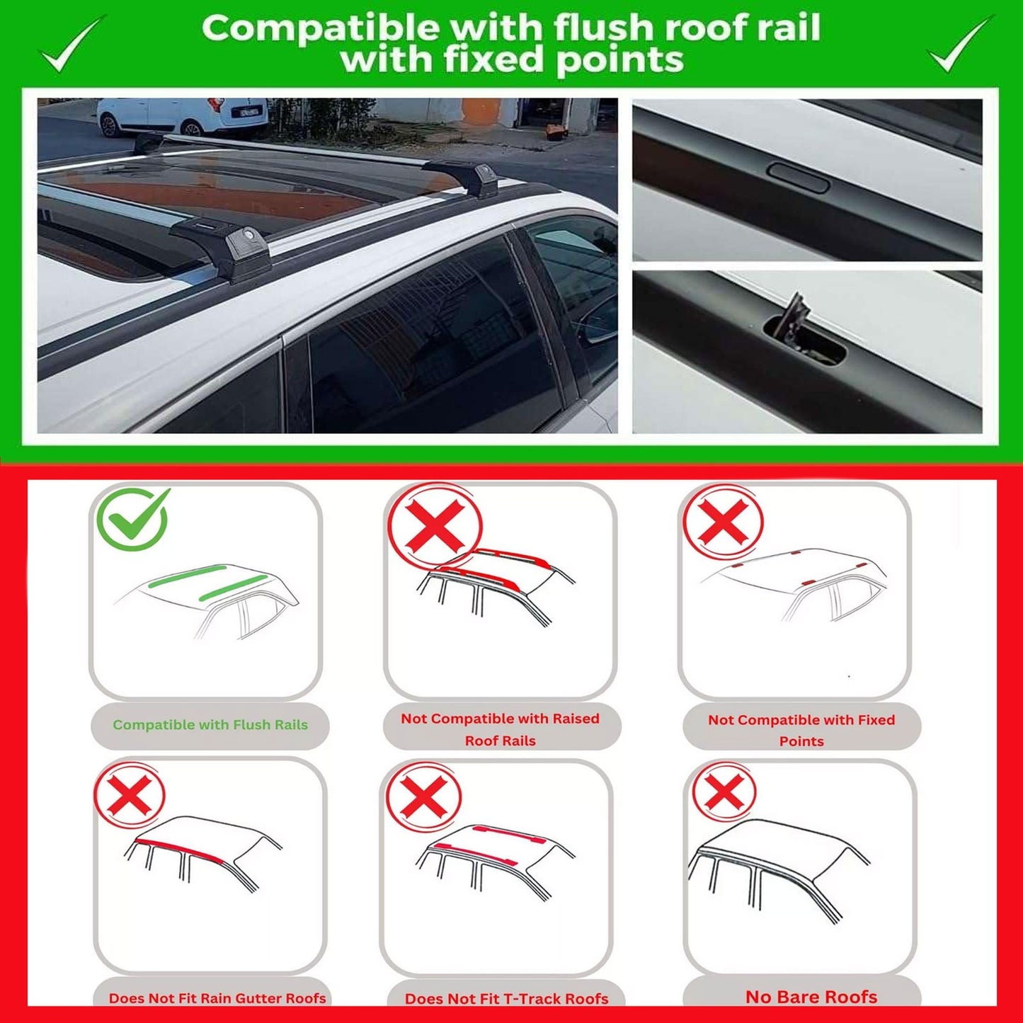 Car Roof Bars for Audi Q7 2016-2025 Lockable Roof Rack Cross Bars 2 Pcs Grey