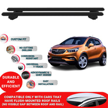 Roof Bars For Opel Mokka X J13 MK1 2012-2019 Roof Rack Cross Bars 2 Pcs Black
