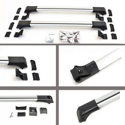 2X Car Roof Rack Cross Bars for Toyota Rav4 Xa50 2019+ Lockable Roof Bars Grey