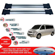 Roof Racks Cross Bars For Vw T5 Caravelle 2003-2015 2 Pcs Grey