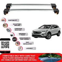 Premium Roof Bars For Hyundai Santafe Suv 2016-2018 Secure Roof Rack Cross Bar 2 Pcss Grey