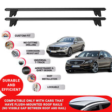 Premium Roof Bars for Mercedes C Class S205 2014-2021 Roof Rack Cross Bars 2 Pcs Black