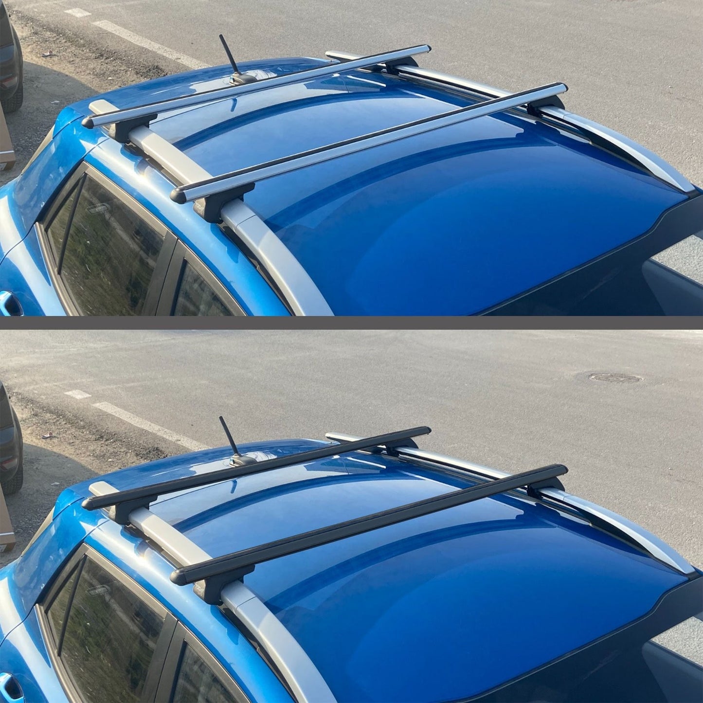 Roof Rack Cross Bars for Audi A4 Avant 2001-2003 Rail Carrier for Roof Tents 2 Pcs Grey