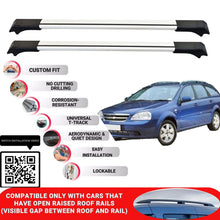 Roof Rack Cross Bars for Chevrolet Lacetti 2004-2011 Lockable Roof Bars 2 Pcs Grey