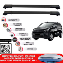 Roof Rack Cross Bars for Peugeot Partner 2019-2022 Lockable Bars 2 Pcs Black