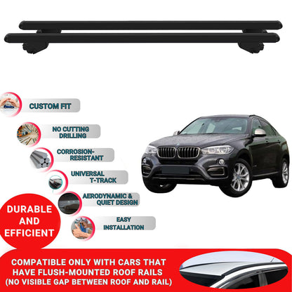 Roof Bars For Bmw X6 F16 2015-2023 Roof Rack Cross Bars 2 Pcs Black