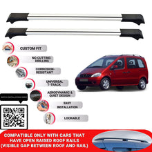 Roof Rack Cross Bars for Mercedes Vaneo W414 2002-2005 Lockable Bars 2 Pcs Grey