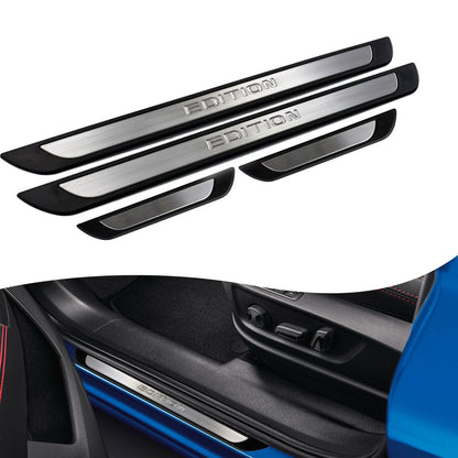 For Hyundai Tucson Chrome Door Sill Trim Plate Covers Scratch Guard 4 Pcs - Edition
