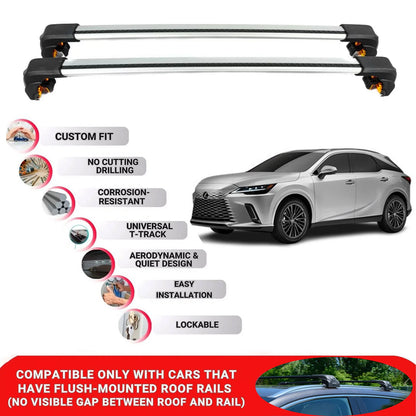 Premium Roof Bars For Lexus RX Series RX350L/450H/450Hl 2023+ Roof Rack Grey