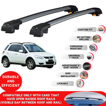 Roof Bar for Suzuki Sx4 2006-2013 Lockable Roof Rack Cross Bars 2 Pcs Grey
