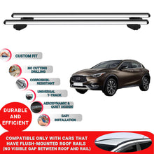 Roof Bars For Infiniti QX30 2016-2019 Roof Rack Cross Bars 2 Pcs Grey