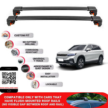Premium Roof Bars For Skyworth Ev 6 Suv 2021+ Secure Roof Rack Cross Bar 2 Pcss Black