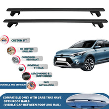 Roof Rack Cross Bars for Hyundai I20 Active 2014-2020 Rail Carrier for Roof Tents 2 Pcs Black