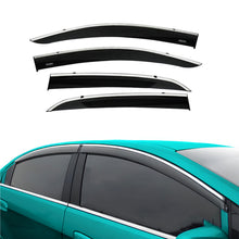 Chrome Car Wind Deflector Set for Vauxhall Mokka 2012-2023 - Rain Guard 4 pcs