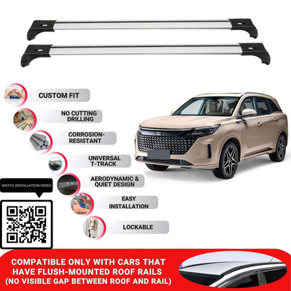 Roof Bars for Dfsk E5 2022+ Lockable Roof Rack Cross Bars 2 Pcs Grey