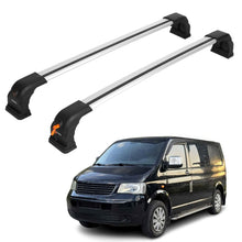 Lockable Roof Bars for VW Transporter T5 2003-2016 | Fixpoint No Roof Rails 2 Pcs Grey