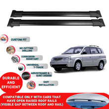 Roof Racks Cross Bars For Kia Carens 2002-2006 2 Pcs Black