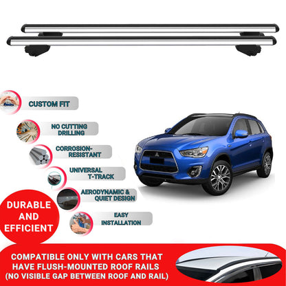 Roof Bars For Mitsubishi ASX 2010-2017 Roof Rack Cross Bars 2 Pcs Grey