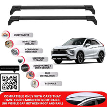 Roof Bars for Mitsubishi Eclipse Cross 2018+ Lockable Roof Rack Cross Bars 2 Pcs Black