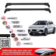 Roof Bars for Byd Atto 3 2022+ Lockable Roof Rack Cross Bars 2 Pcs Black