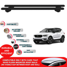 Roof Bars For Volvo XC40 2018-2023 Roof Rack Cross Bars 2 Pcs Black