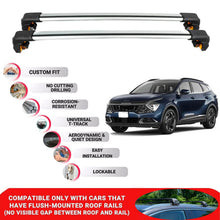 Premium Roof Bars For Kia Sportage NQ5 2022+ Roof Rack Cross Bars Secure Grey