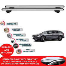 Roof Bars For Volvo V90 Cross Country 2017-2023 Roof Rack Cross Bars 2 Pcs Grey