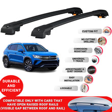 Roof Bar for Volkswagen Taos 2021+ Lockable Roof Rack Cross Bars 2 Pcs Black