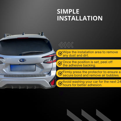 Rear Bumper Protector Guard for Citroen C3 Picasso ABS Plastic 900X80MM