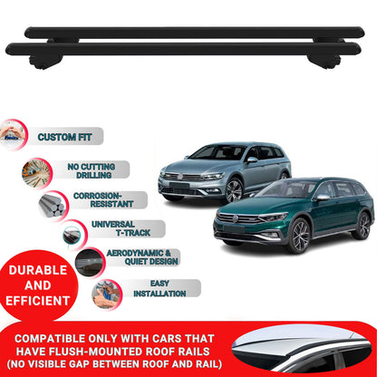 Roof Bars For Vw Passat B8 Alltrack 2015-2023 Roof Rack Cross Bars 2 Pcs Black