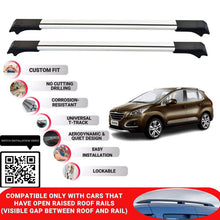 Roof Rack Cross Bars for Peugeot 3008 2009-2016 Lockable Roof Bars 2 Pcs Grey