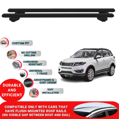 Roof Bars For DR DR6 5 Doors 2017-2023 Roof Rack Cross Bars 2 Pcs Black
