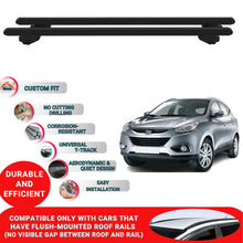 Roof Bars For Hyundai IX35 2010-2015 Roof Rack Cross Bars 2 Pcs Black