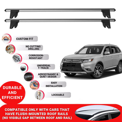 Premium Roof Bars for Mitsubishi Outlander2013-2020 Roof Rack Cross Bars 2 Pcs Grey