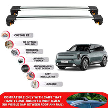Premium Roof Bars For Kia Ev9 2023 Onwards Roof Rack Cross Bars Secure Grey