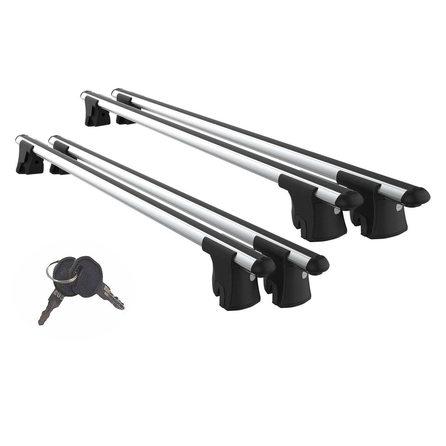 Car Roof Rack Cross Bars for Volkswagen Caddy 2003-2015 Kayak Roof Rack 4Pcs Gry