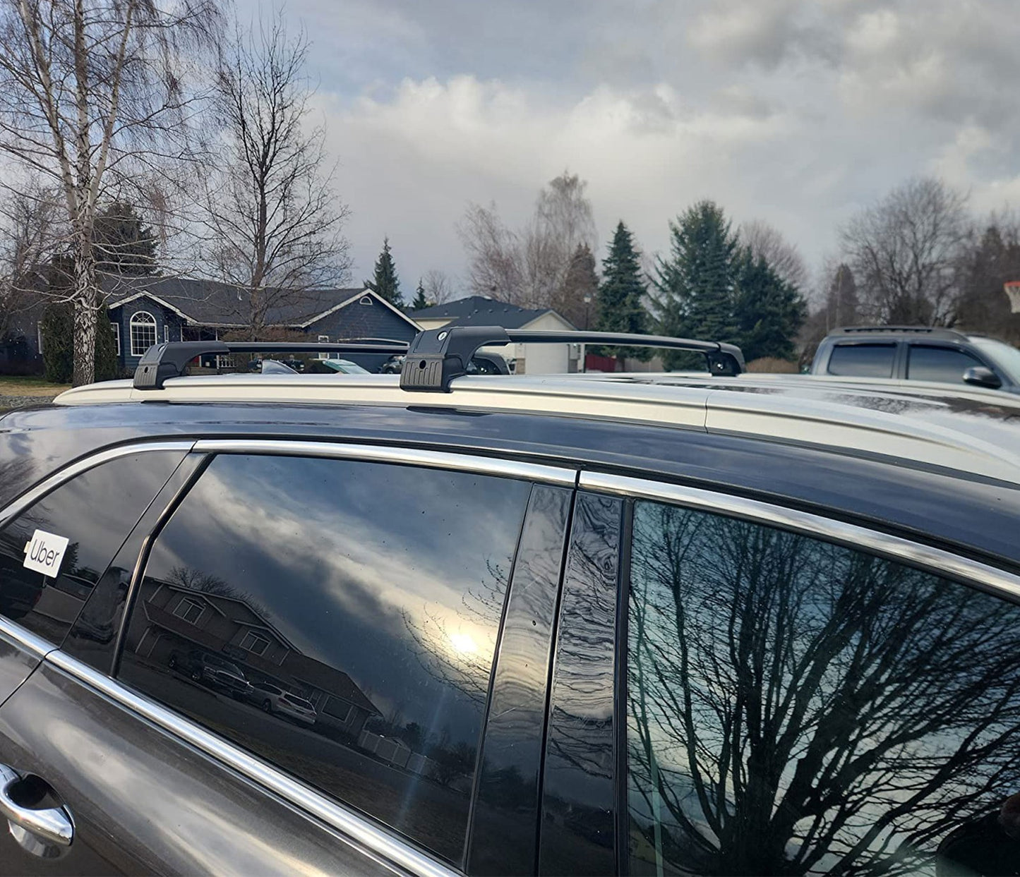 Roof Bars for Porche Macan 2014+ Lockable Roof Rack Cross Bars 2 Pcs Black