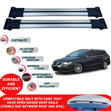 Roof Racks Cross Bars For Vw Passat B6 Sw 2005-2010 2 Pcs Grey