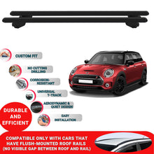 Roof Bars For Mini Clubman 2016-2023 Roof Rack Cross Bars 2 Pcs Black