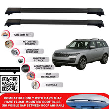 Roof Rack Cross Bars for L. Rover Range Rover Vogue 2002-2012 Lockable 2 Pcs Black