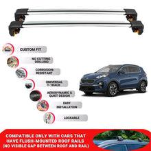 Premium Roof Bars For Kia Sportage QL 2016-2022+ Roof Rack Cross Bar Secure Grey
